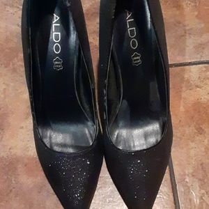 Aldo black glitter pumps size 9